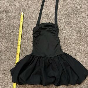 Black Halter Mini Dress